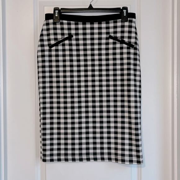Jules & Leopold Gingham Checked Pencil Skirt - Picture 1 of 5